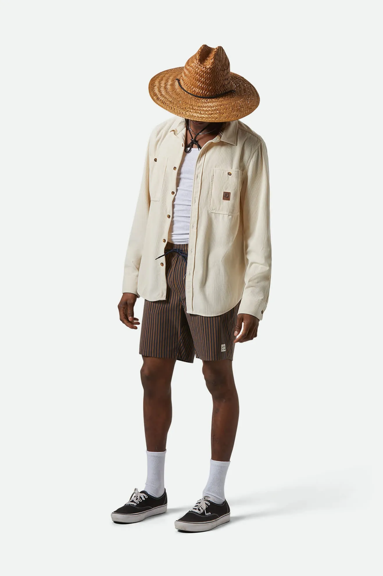 The Field Corduroy L/S Overshirt - Whitecap sold by Brixton product image thumbnail 2