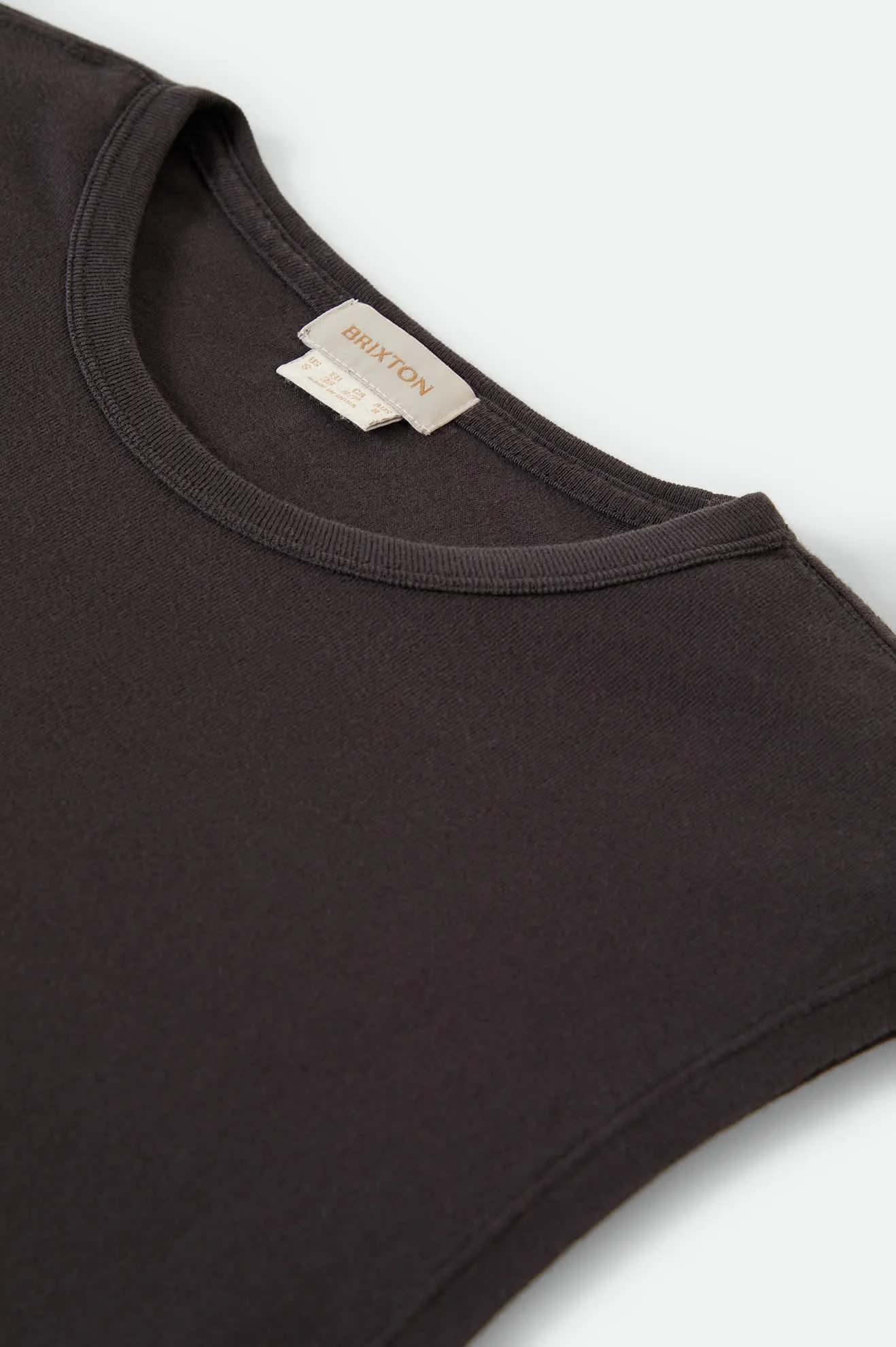 Carefree Organic Garment Dyed Muscle Tank - Black sold by Brixton product image thumbnail 5