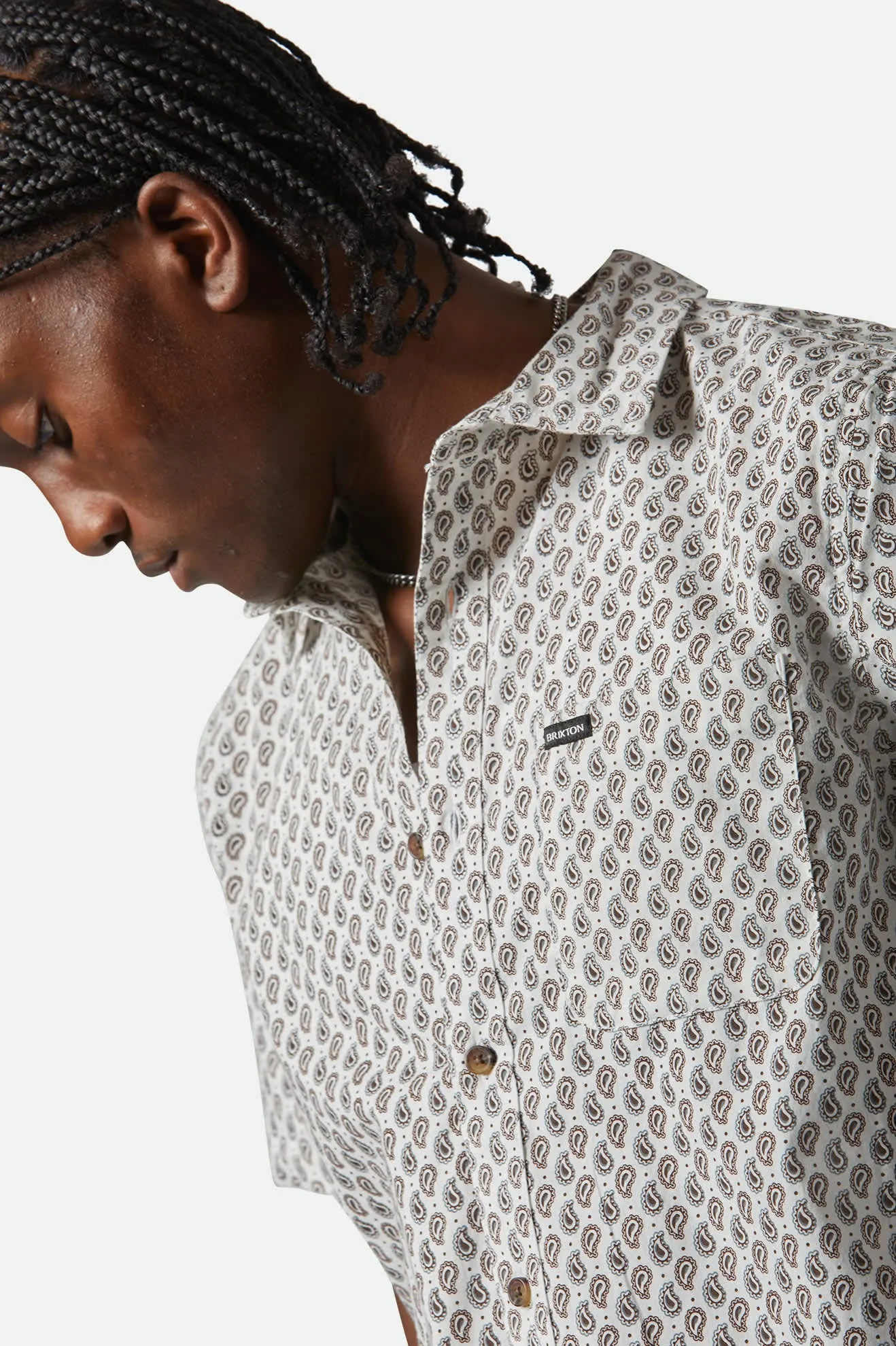 Charter Print S/S Shirt - Off White/Paisley sold by Brixton product image thumbnail 5