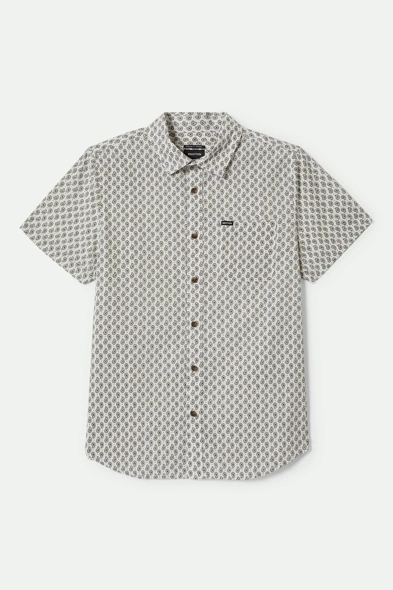 Charter Print S/S Shirt - Off White/Paisley sold by Brixton