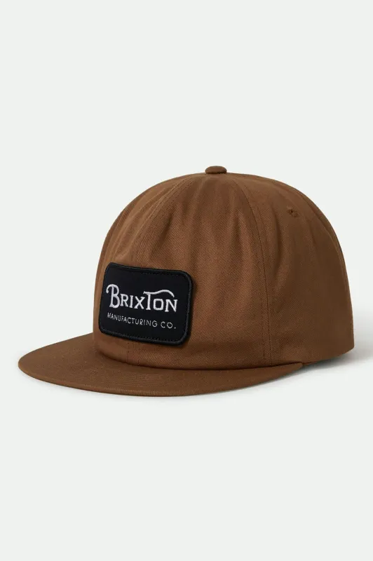 Grade Snapback - Dark Tan sold by Brixton