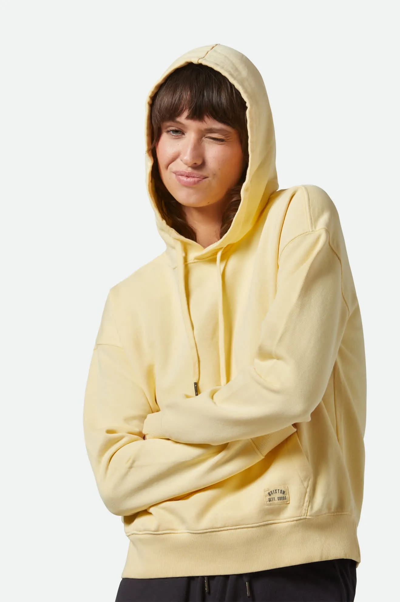 Cross Loop French Terry Hoodie - Panna Cotta sold by Brixton product image thumbnail 3