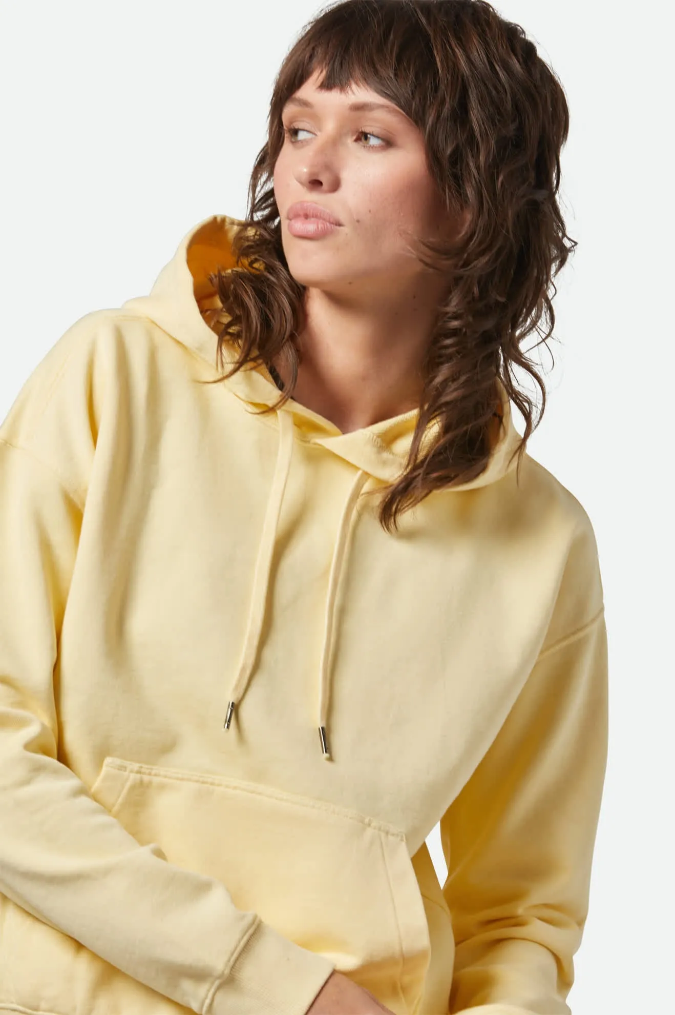 Cross Loop French Terry Hoodie - Panna Cotta sold by Brixton product image thumbnail 5