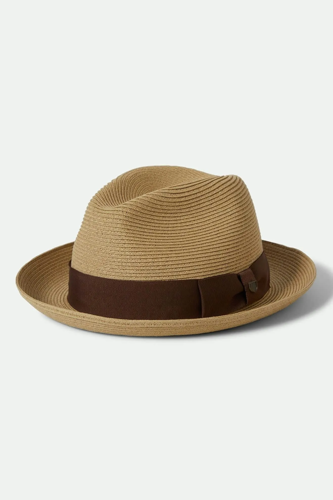 Horton Convertabrim Packable Fedora - Dark Tan/Light Brown sold by Brixton