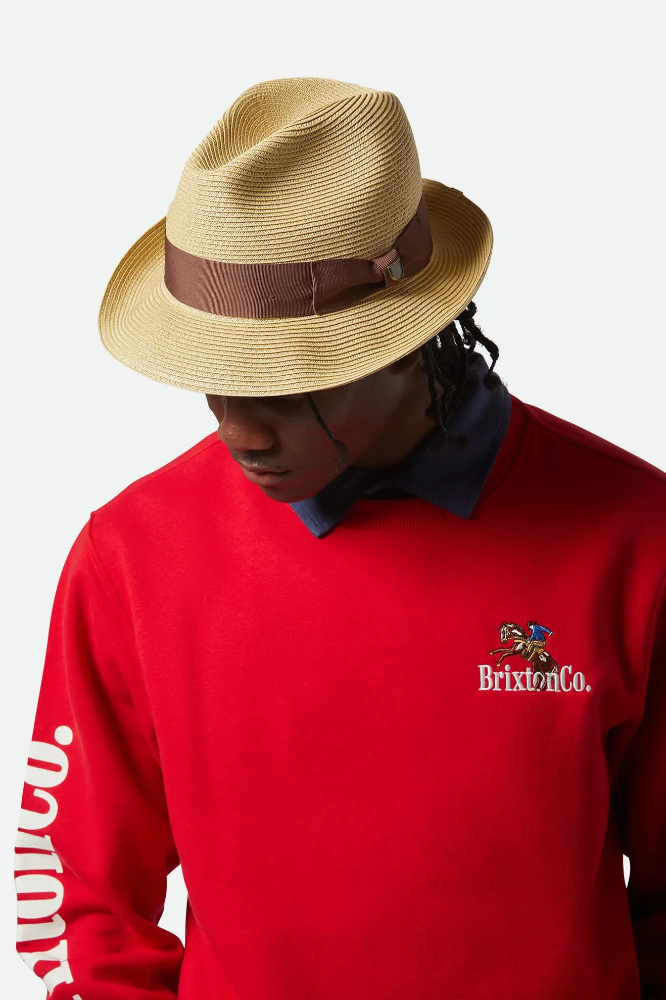 Horton Convertabrim Packable Fedora - Dark Tan/Light Brown sold by Brixton product image thumbnail 2