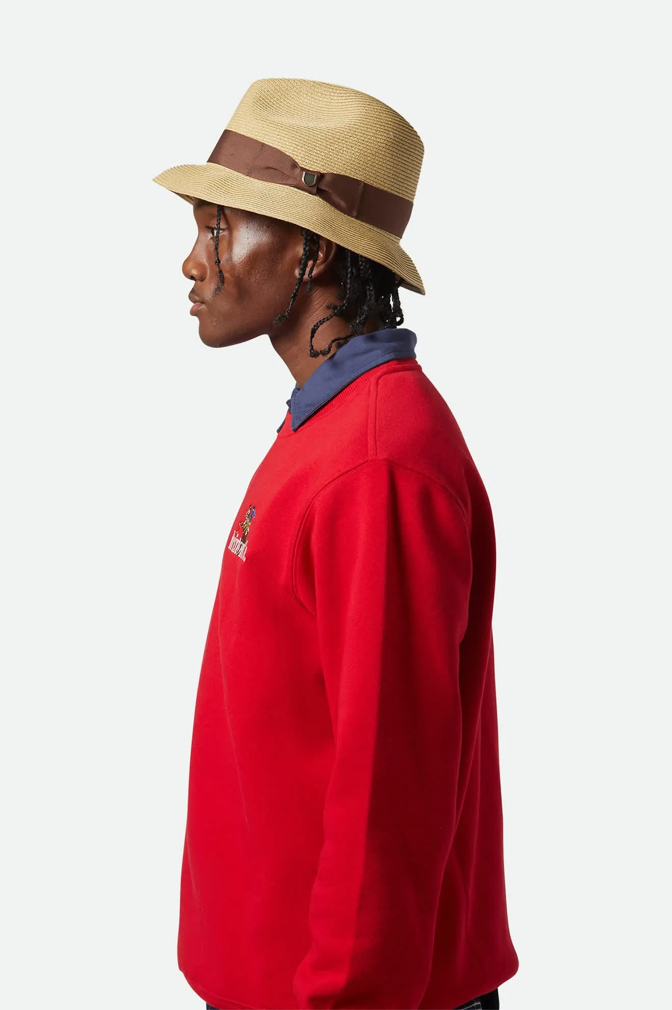 Horton Convertabrim Packable Fedora - Dark Tan/Light Brown sold by Brixton product image thumbnail 4