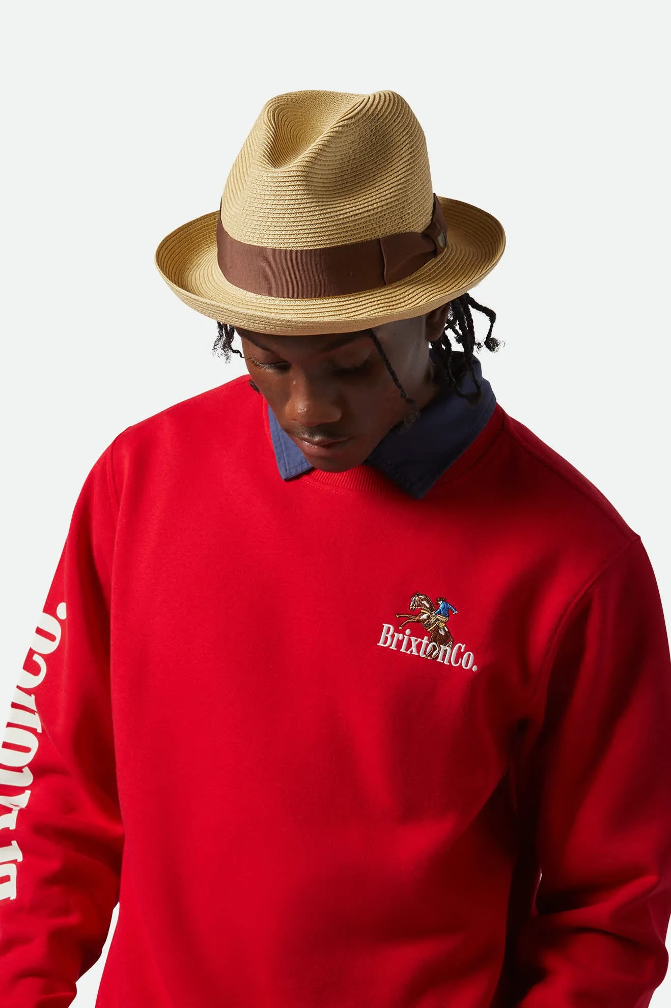 Horton Convertabrim Packable Fedora - Dark Tan/Light Brown sold by Brixton product image thumbnail 3