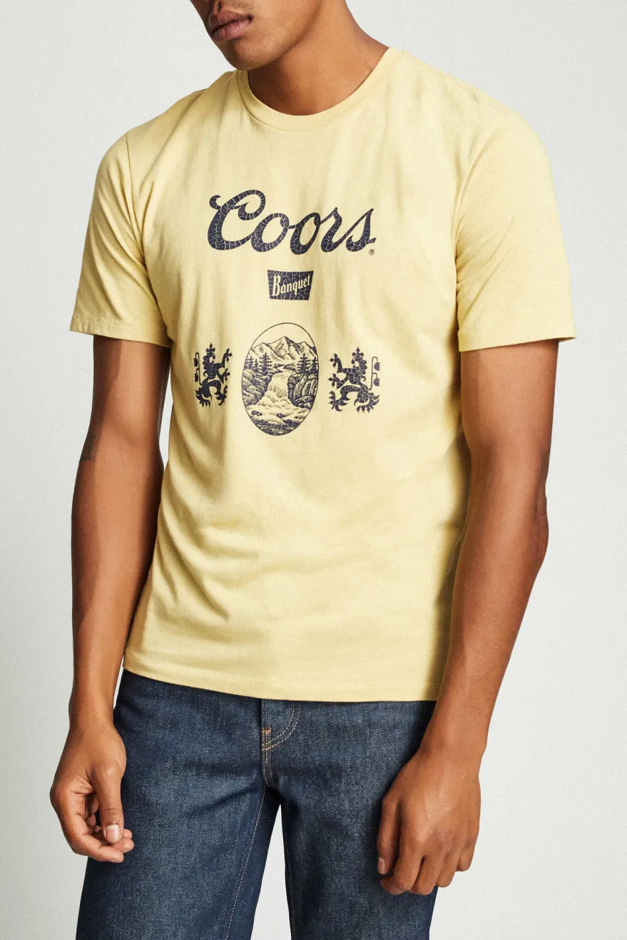 Hops S/S Premium Tee - Buff/Navy sold by Brixton