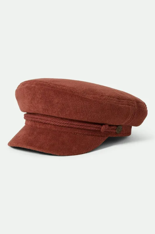 Fiddler Fisherman Cap - Burnt Brick Terry Cloth sold by Brixton