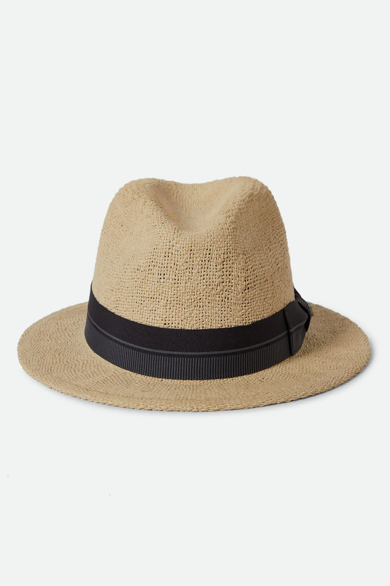 Roma Straw Fedora - Natural/Black sold by Brixton product image thumbnail 5