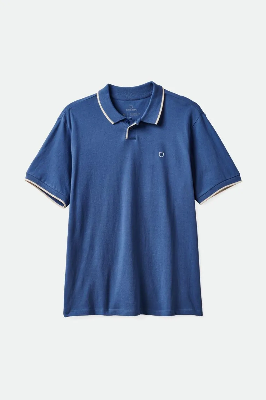 Proper S/S Polo - Pacific Blue/Whitecap sold by Brixton product image thumbnail 2