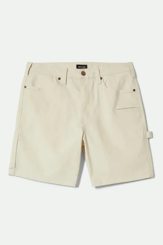 Builders Carpenter Baggy Short - Egret White sold by Brixton