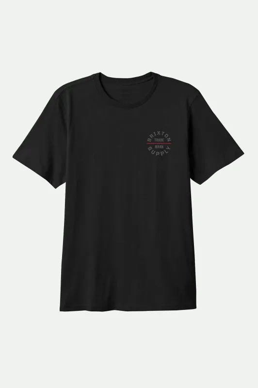 Oath V S/S Standard T-Shirt - Black/Charcoal/Dark Red sold by Brixton