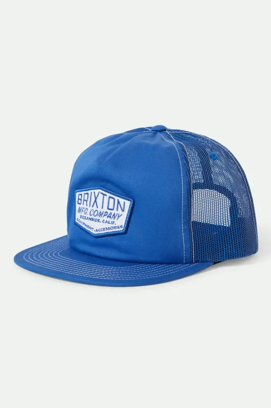 Coleson Trucker Hat - Royal/Royal sold by Brixton
