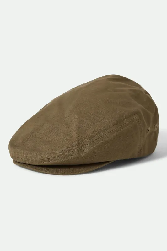 Hooligan Lightweight Flat Cap - Ivy Green Ripstop sold by Brixton