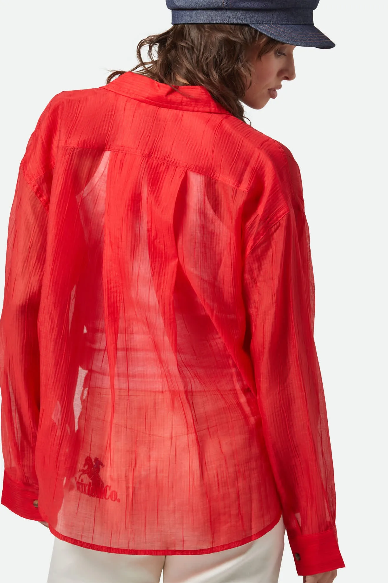 East Side Boxy L/S Button Down - Crimson sold by Brixton product image thumbnail 3