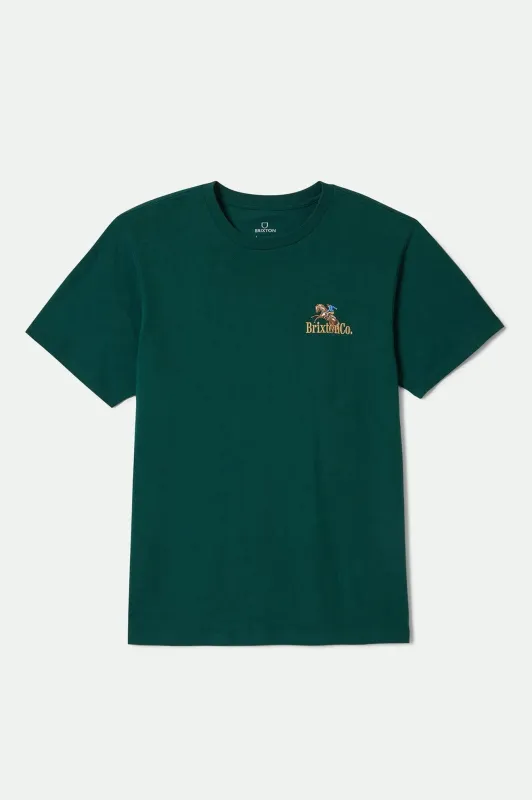 Inwood S/S Standard T-Shirt - Deep Emerald sold by Brixton