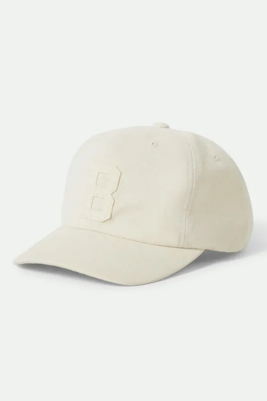 Big B Adjustable Hat - Egret White Canvas sold by Brixton