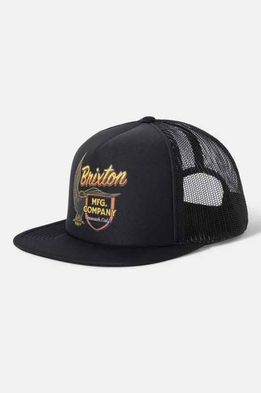 Highline Netplus Trucker Hat - Black sold by Brixton