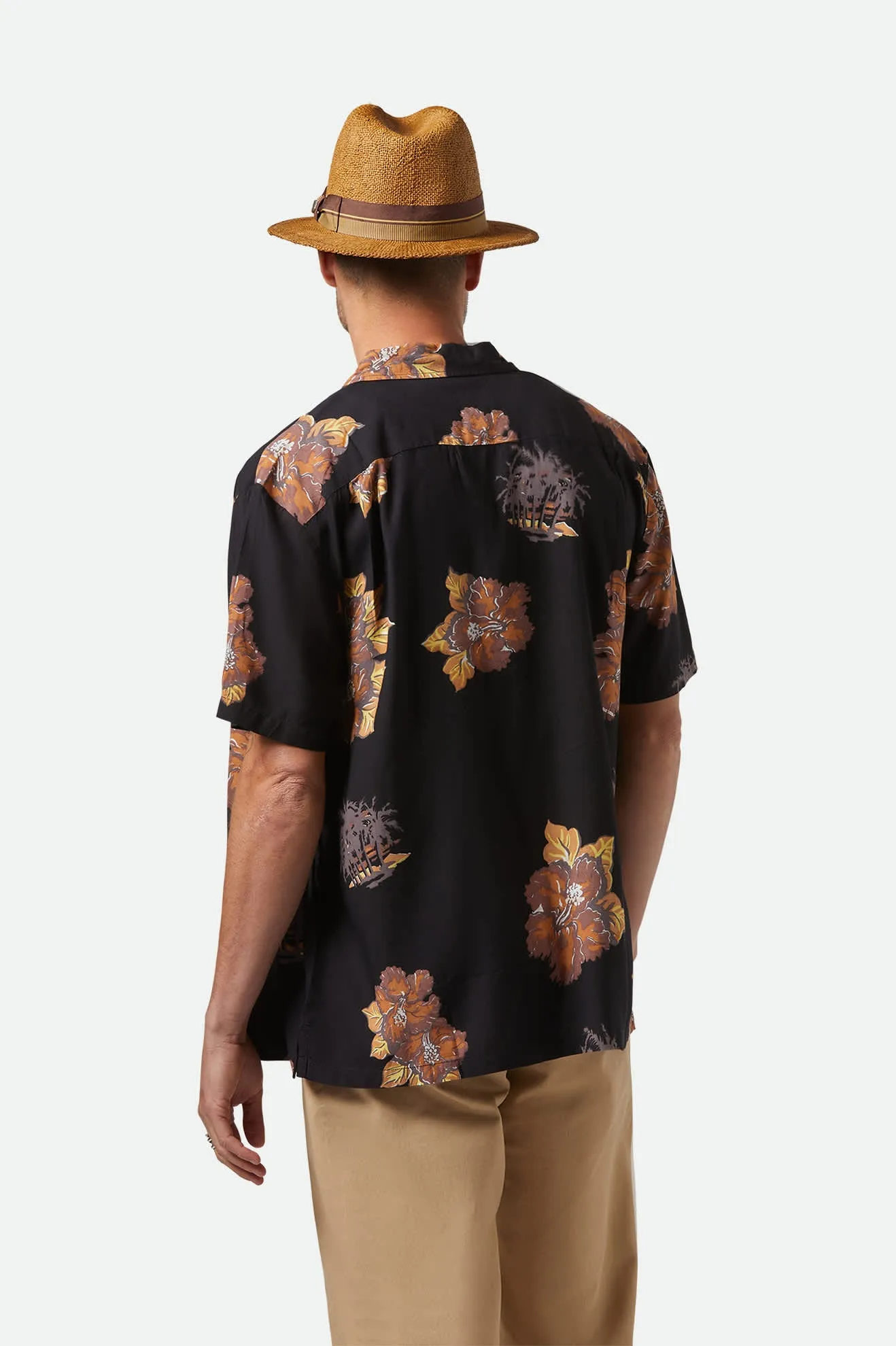 Roma Straw Fedora - Coffee sold by Brixton product image thumbnail 4