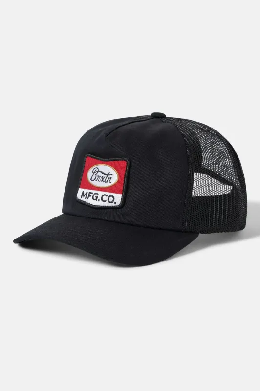Phillips Netplus Trucker Hat - Black/Black sold by Brixton