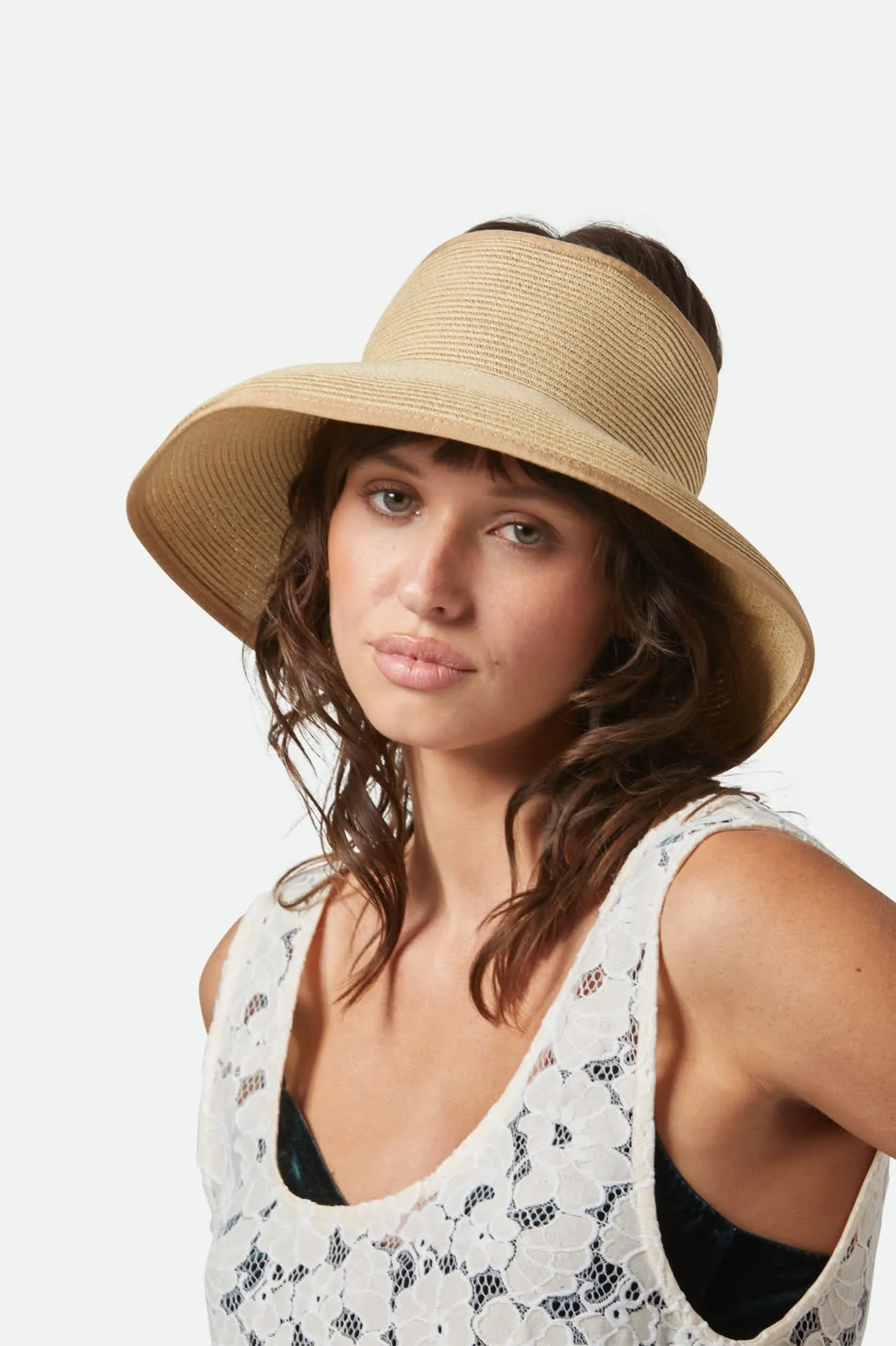 Ivy Packable Straw Visor - Tan sold by Brixton product image thumbnail 2