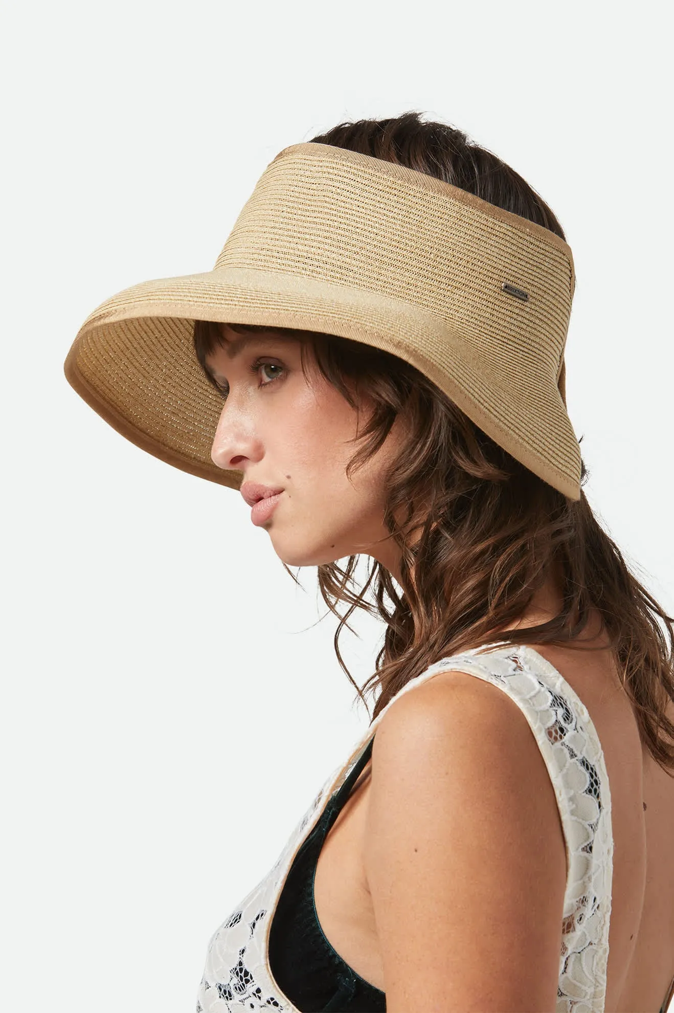 Ivy Packable Straw Visor - Tan sold by Brixton product image thumbnail 3