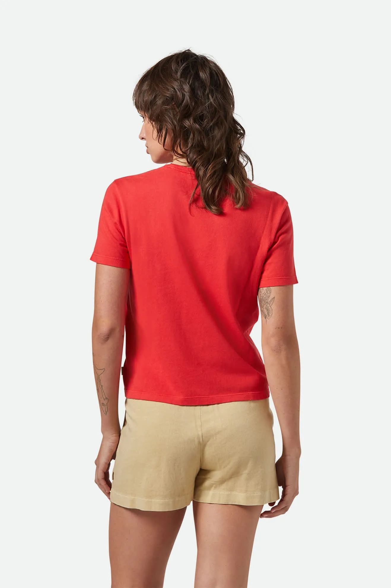 Carefree Organic Garment Dye Perfect T-Shirt - Crimson sold by Brixton product image thumbnail 3