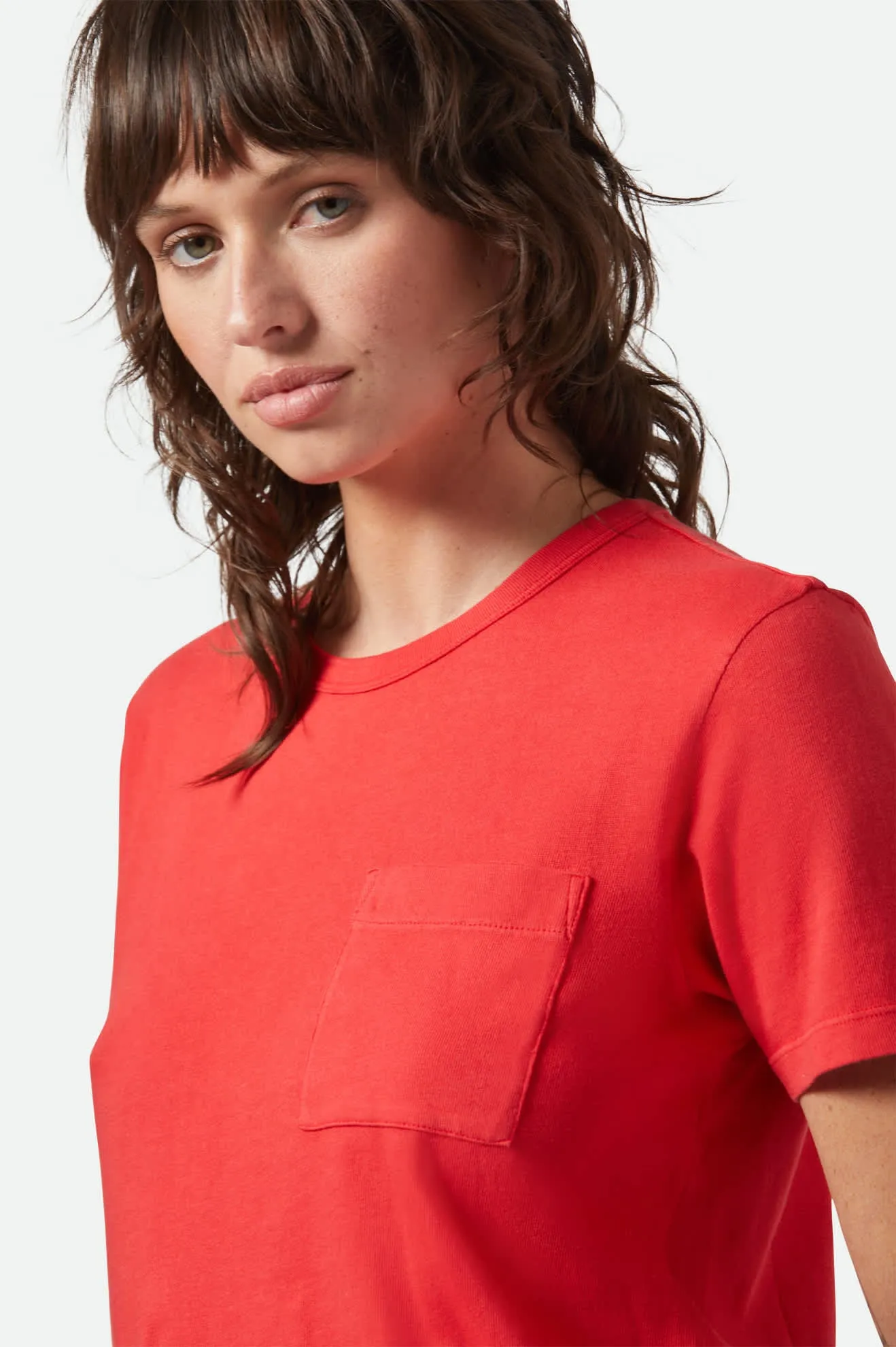 Carefree Organic Garment Dye Perfect T-Shirt - Crimson sold by Brixton product image thumbnail 4