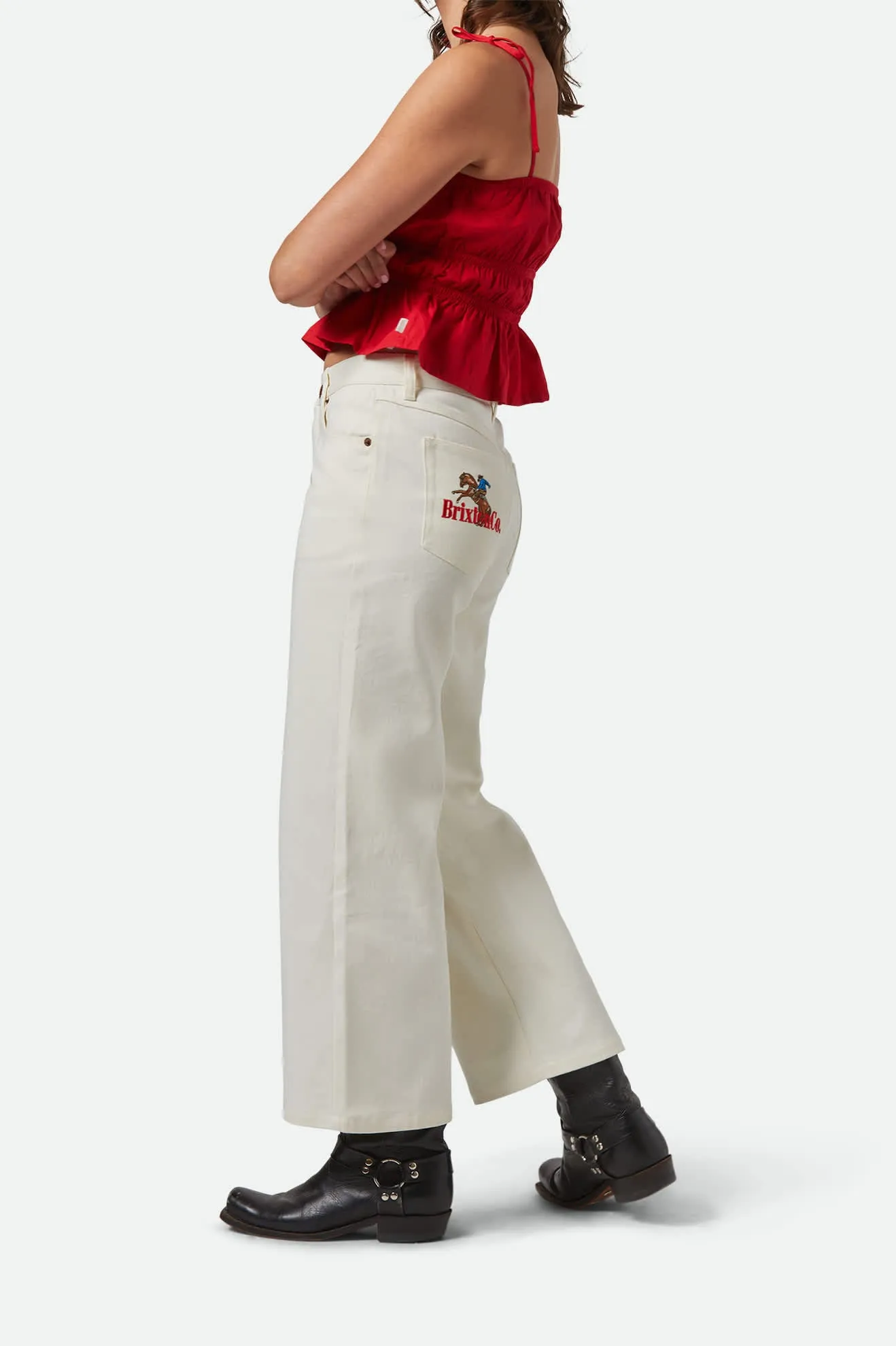 Margo Cropped 5-Pocket Pant - Off White sold by Brixton product image thumbnail 3