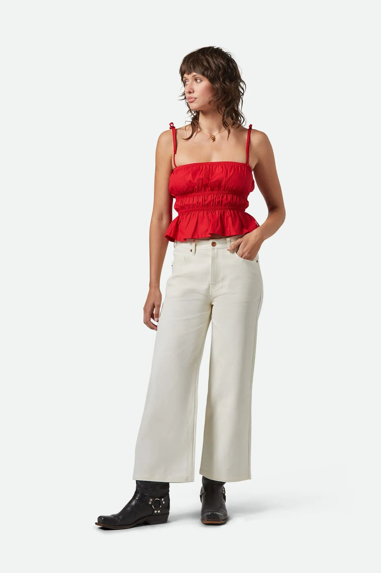 Margo Cropped 5-Pocket Pant - Off White sold by Brixton product image thumbnail 4