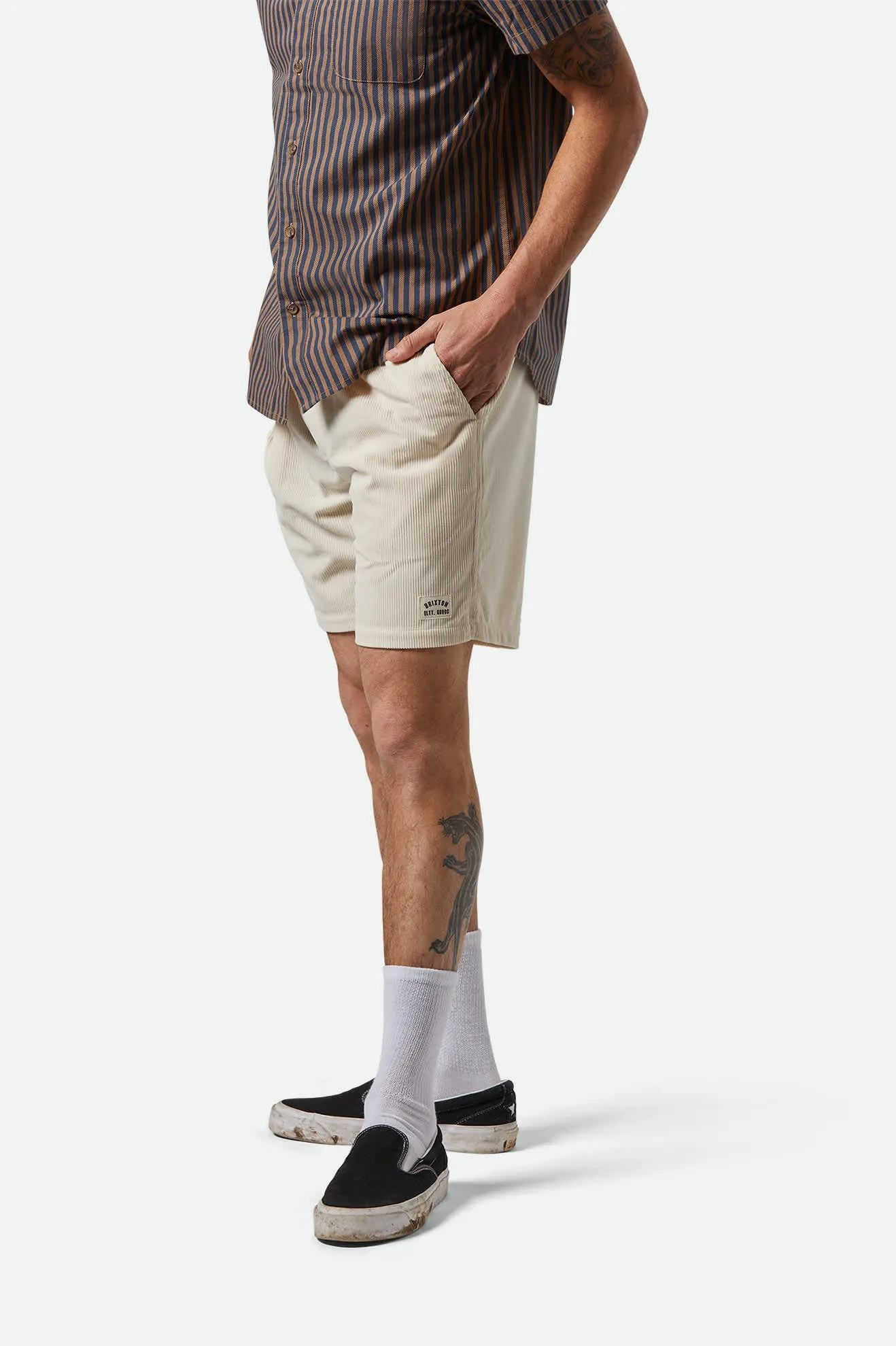 Everyday Corduroy Short - Whitecap sold by Brixton product image thumbnail 3