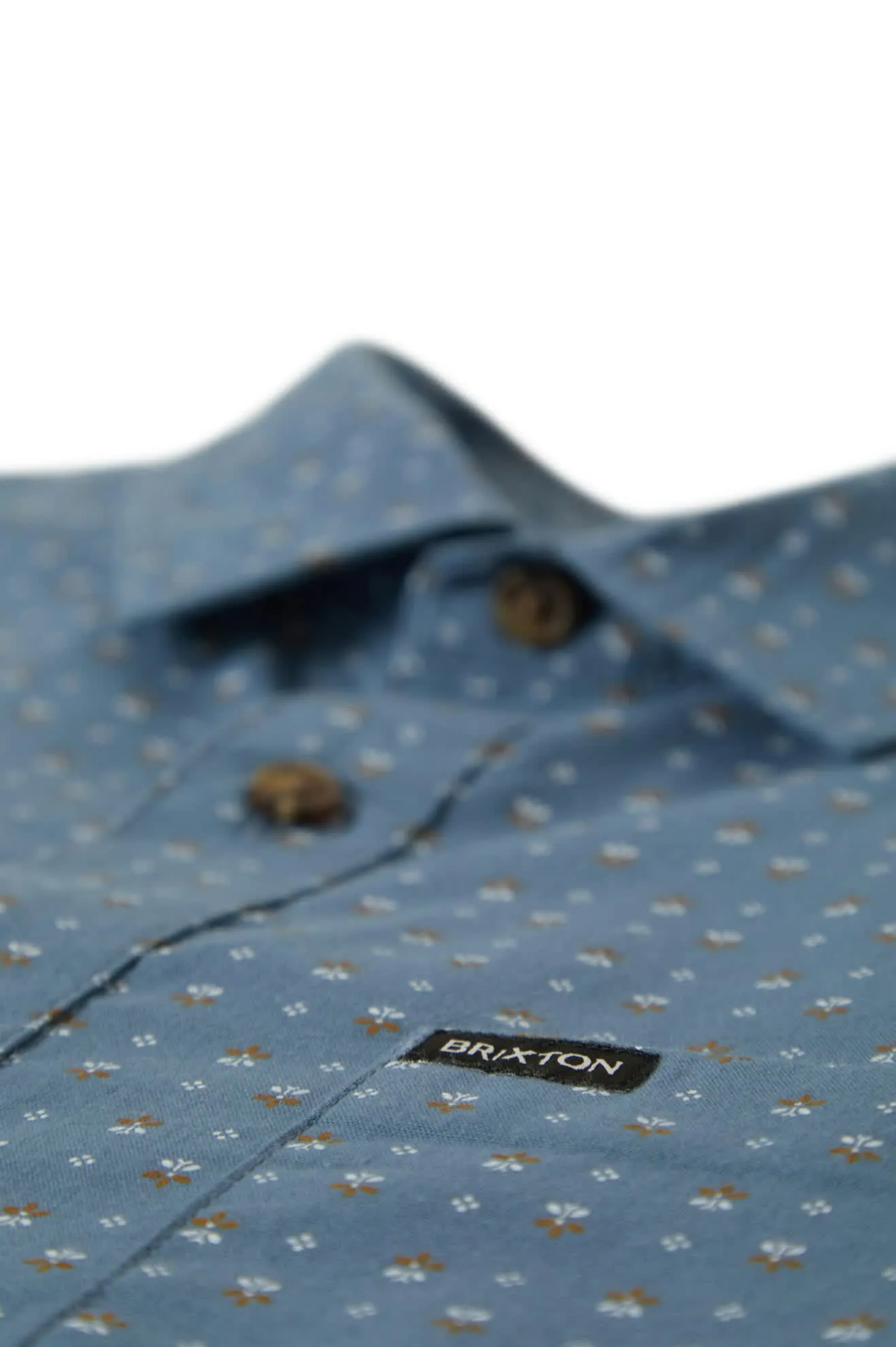 Charter Print S/S Shirt - Azure Blue/Micro Floral sold by Brixton product image thumbnail 2