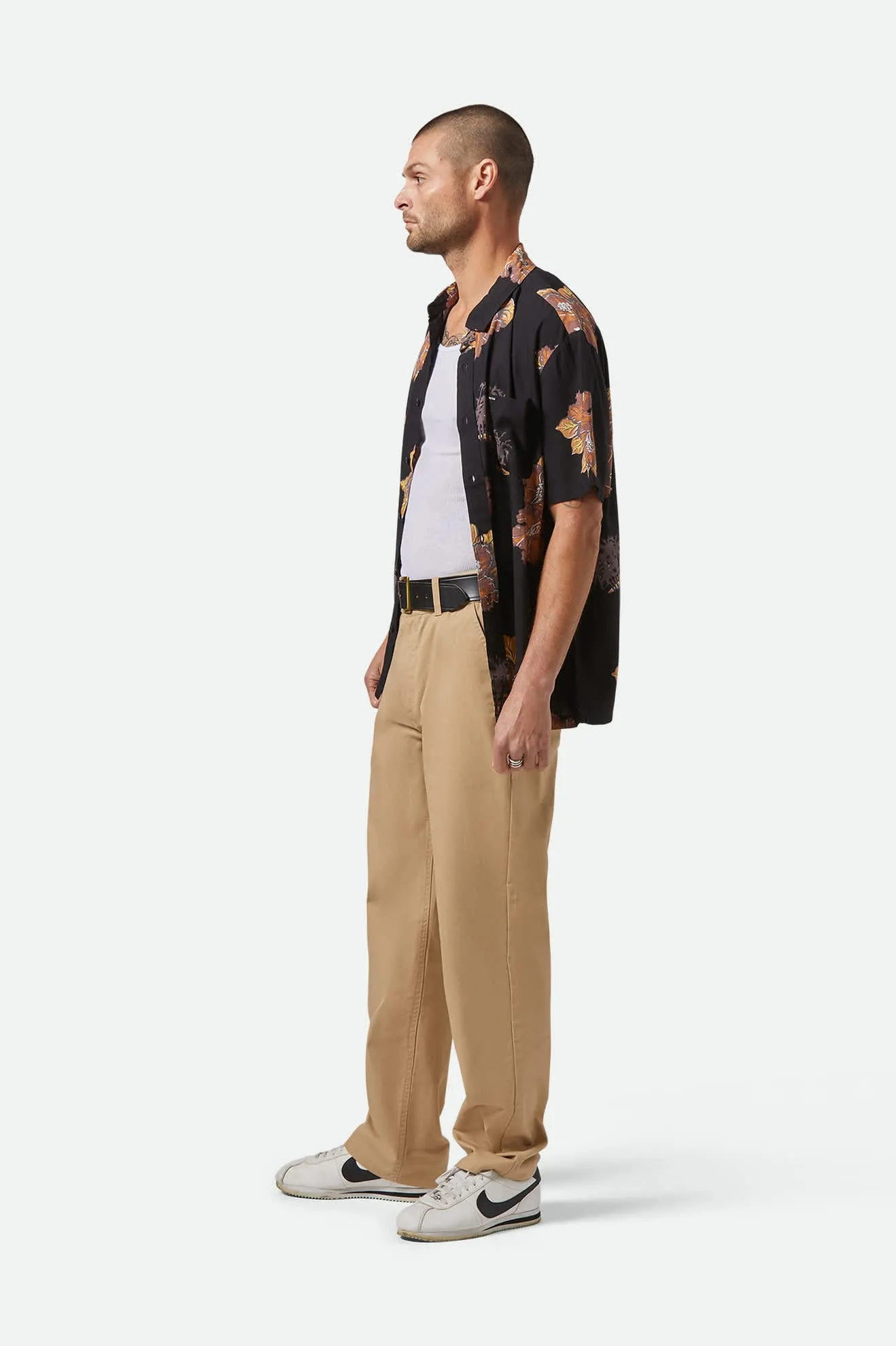 CRU Print Relaxed S/S Shirt - Washed Black/Charcoal Floral sold by Brixton product image thumbnail 5