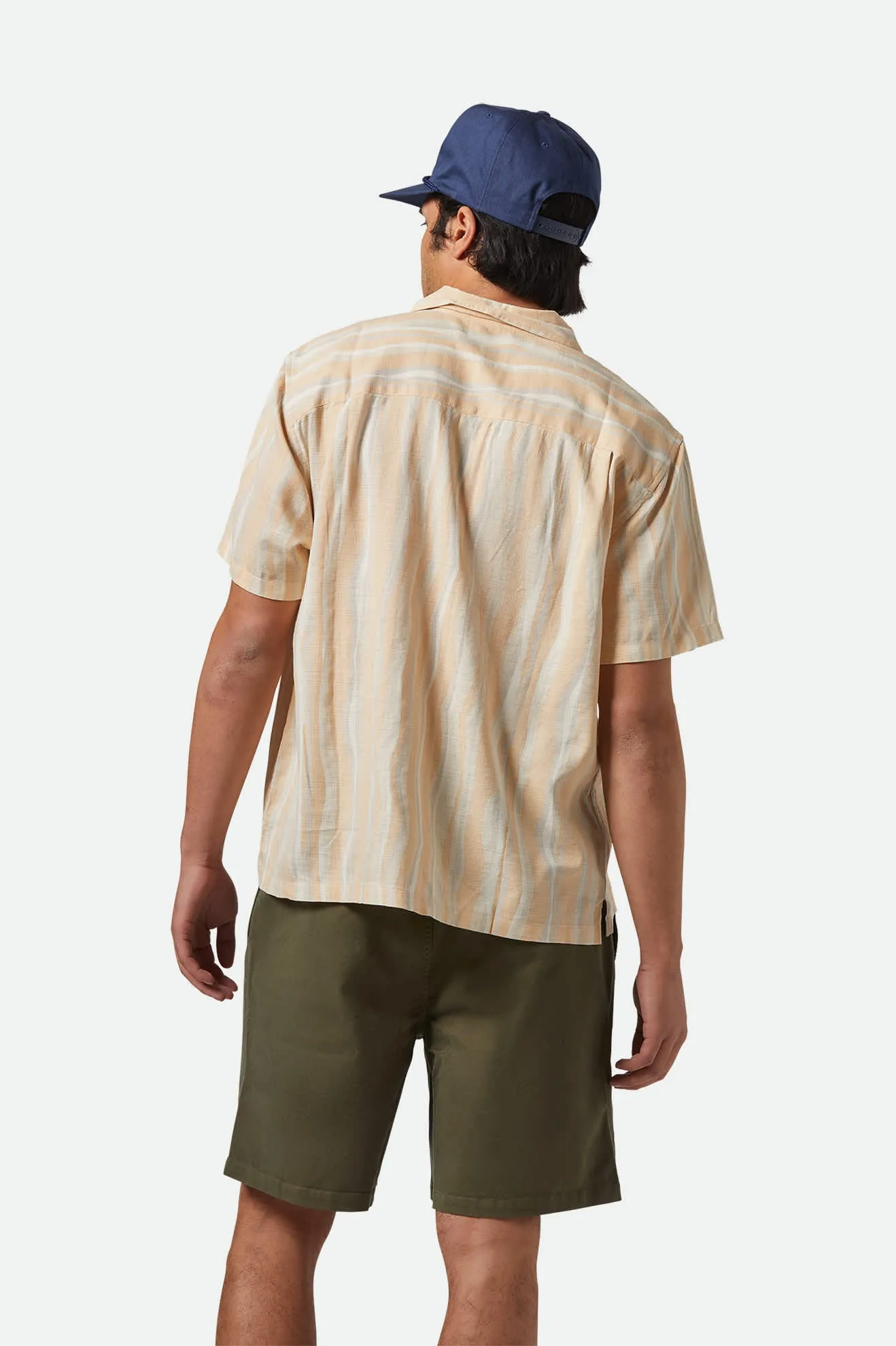 CRU Slub Relaxed S/S Shirt - Hazelnut/Painterly Stripe sold by Brixton product image thumbnail 4