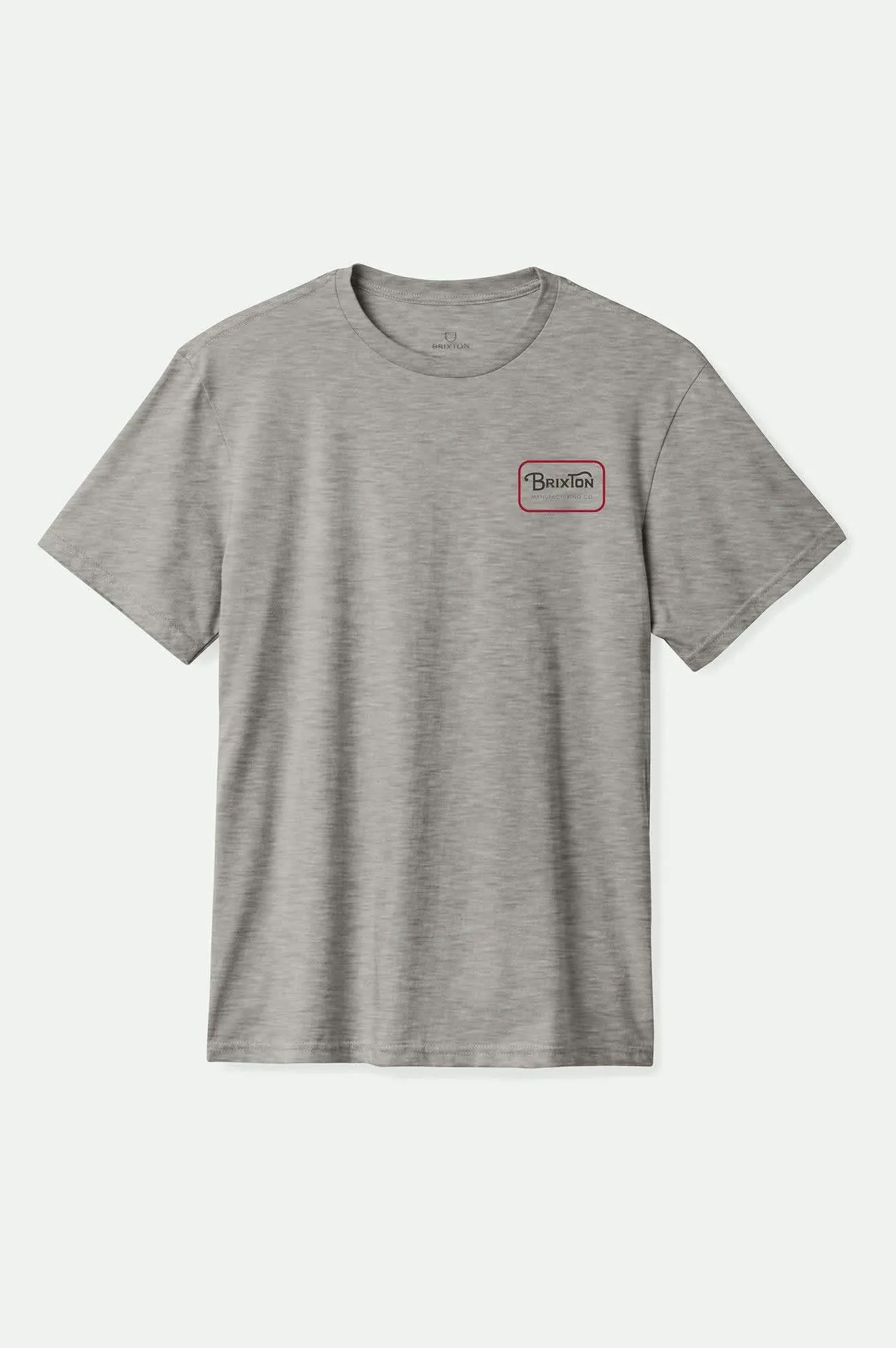 Grade S/S Standard T-Shirt - Heather Grey/Washed Black/Dark Red sold by Brixton product image thumbnail 2
