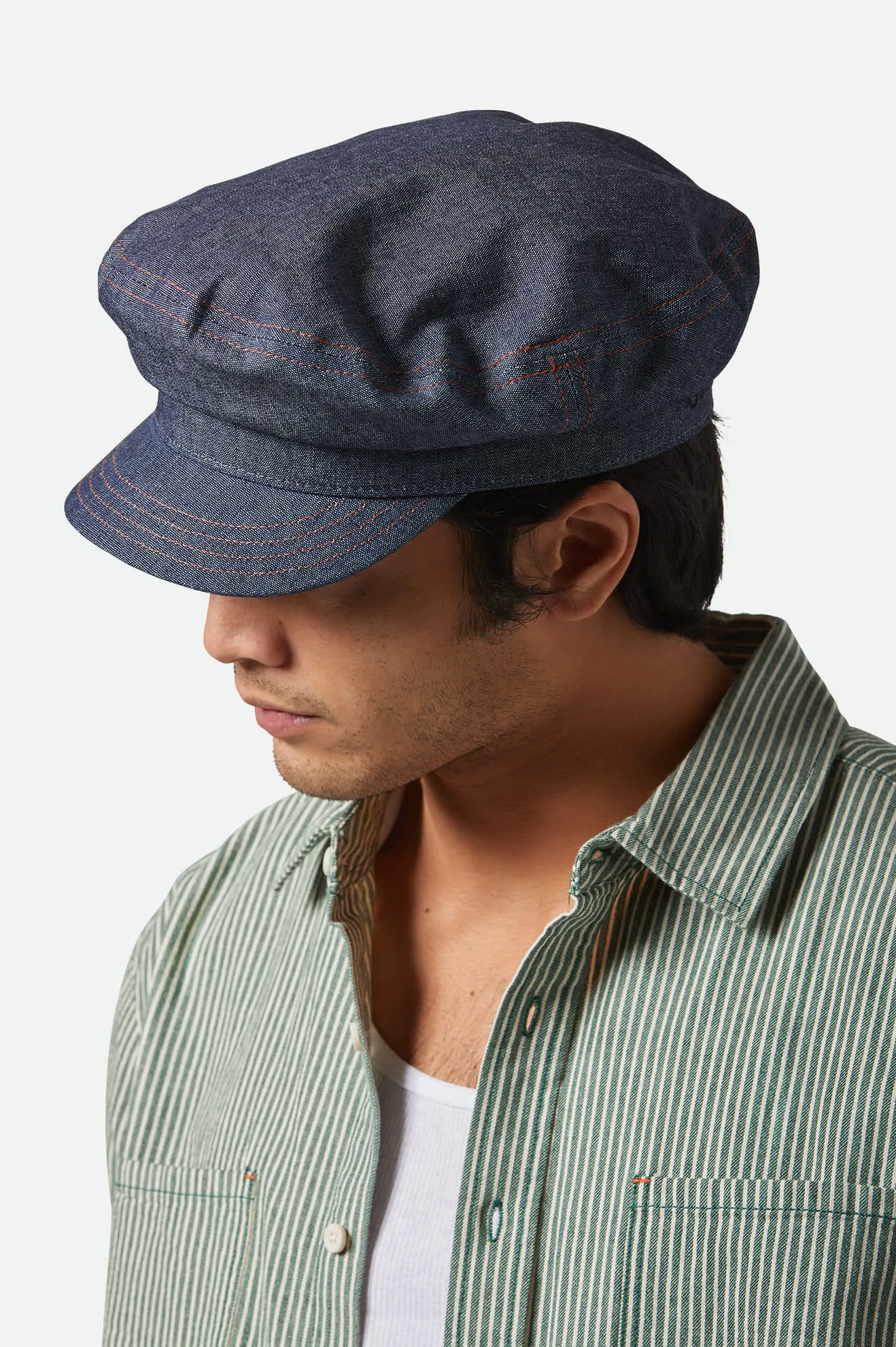 Assembly Fiddler Fisherman Cap - Indigo sold by Brixton product image thumbnail 3