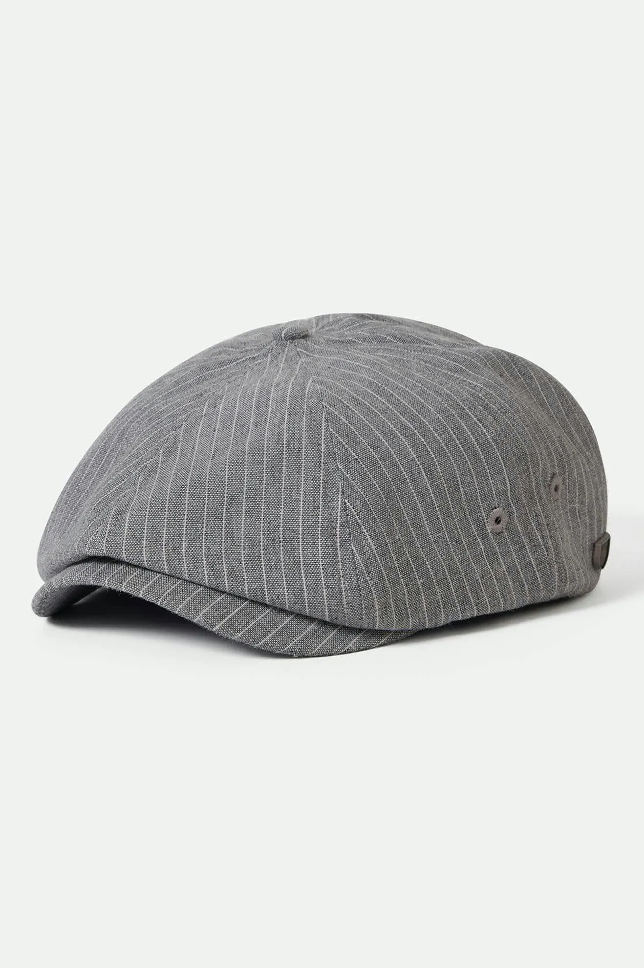 Brood Lightweight Newsboy Cap - Light Grey/White Stripe Chambray sold by Brixton
