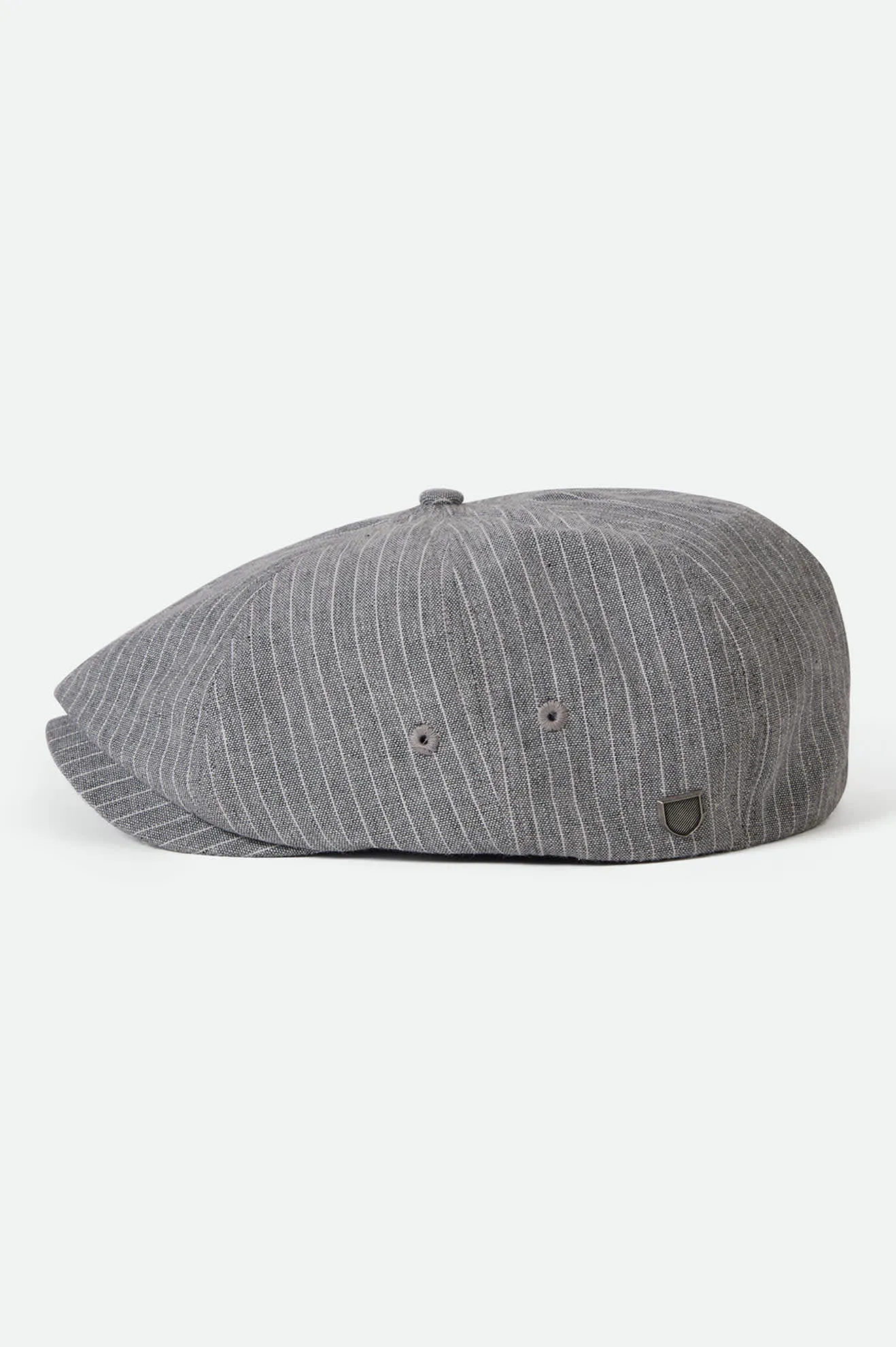 Brood Lightweight Newsboy Cap - Light Grey/White Stripe Chambray sold by Brixton product image thumbnail 2