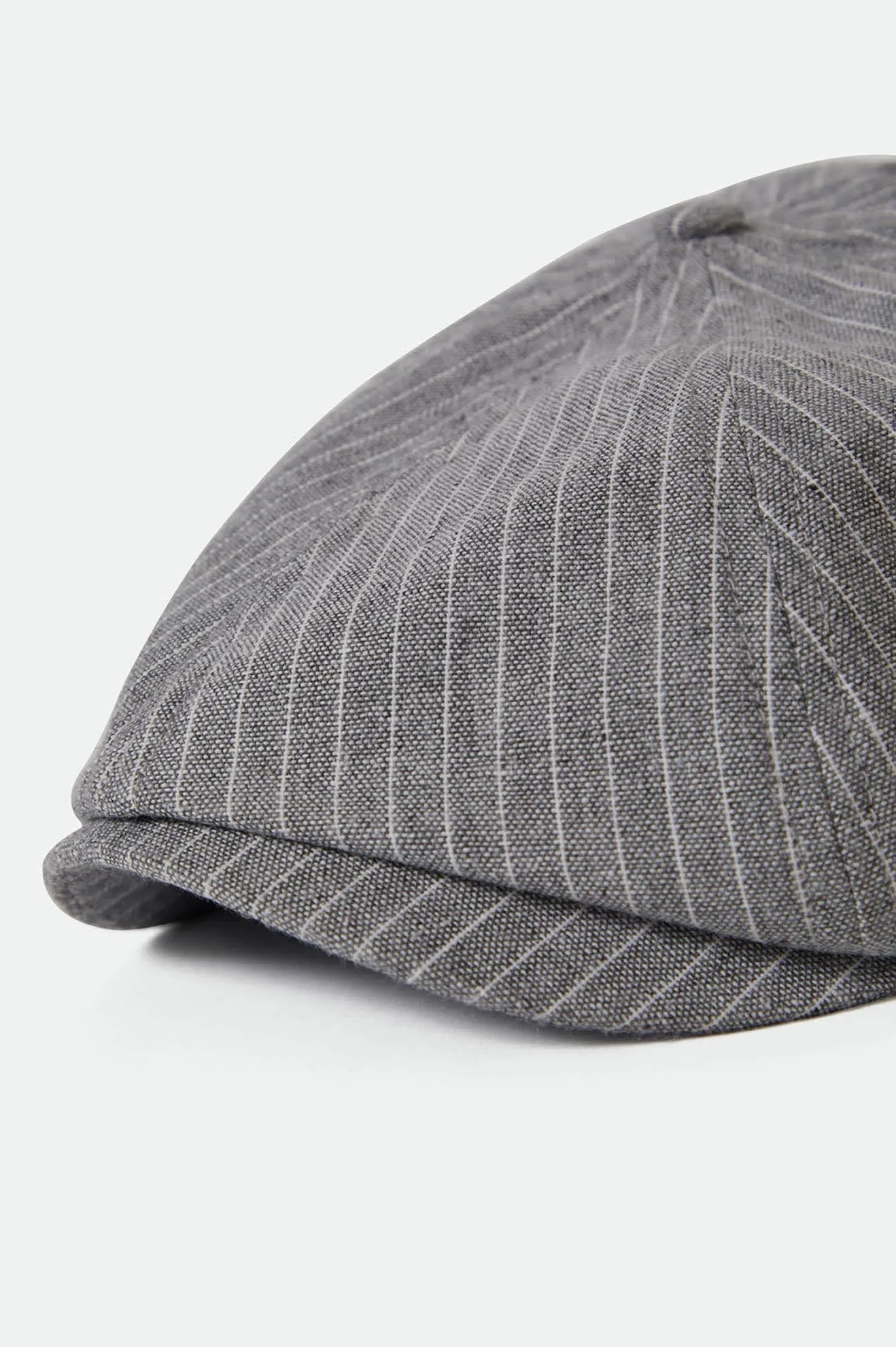 Brood Lightweight Newsboy Cap - Light Grey/White Stripe Chambray sold by Brixton product image thumbnail 3