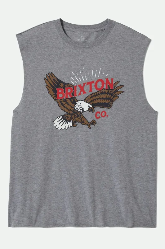 Keller Muscle Tank Top - Heather Grey sold by Brixton