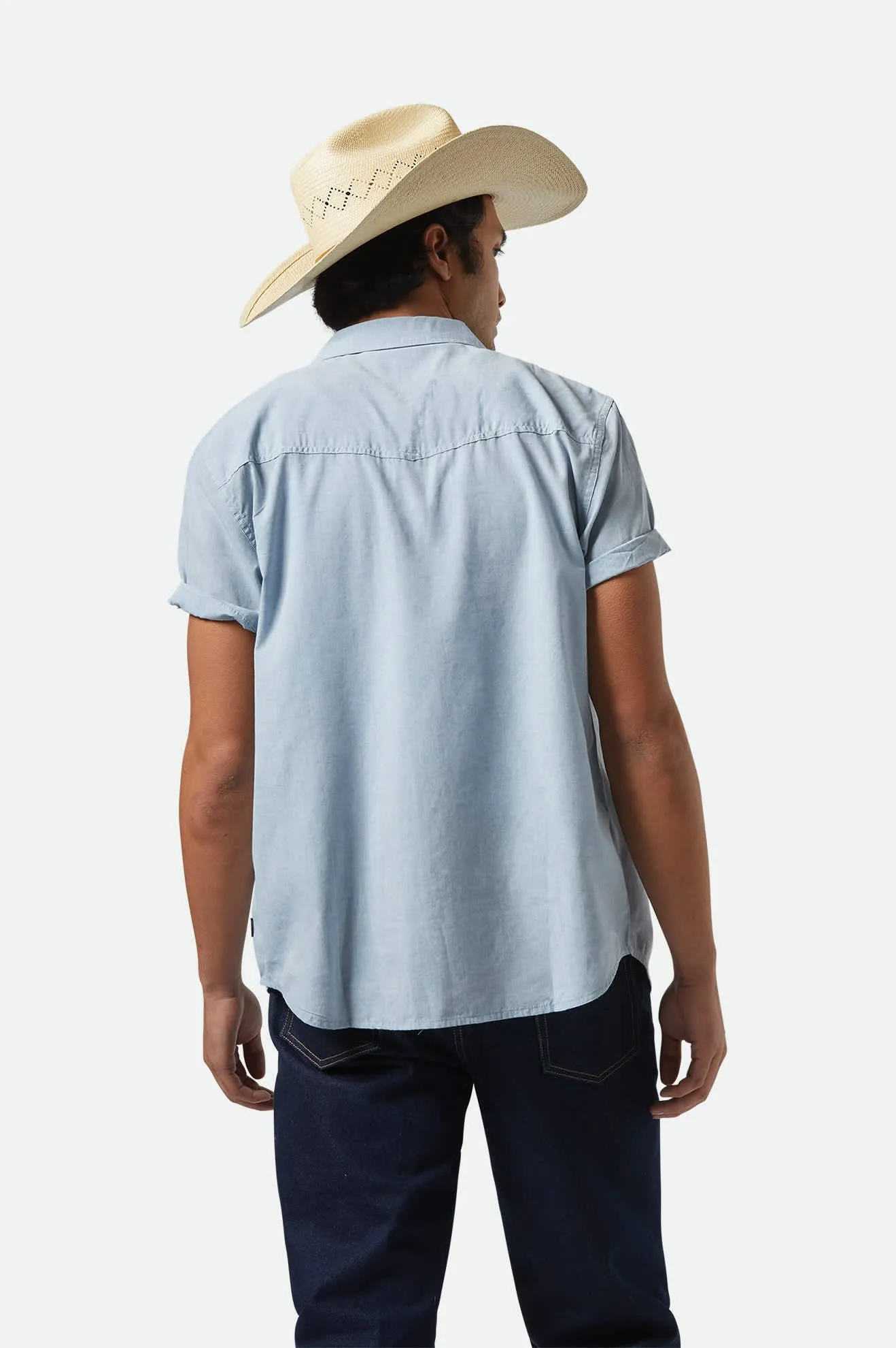 Wayne Western S/S Shirt - Medium Blue sold by Brixton product image thumbnail 4