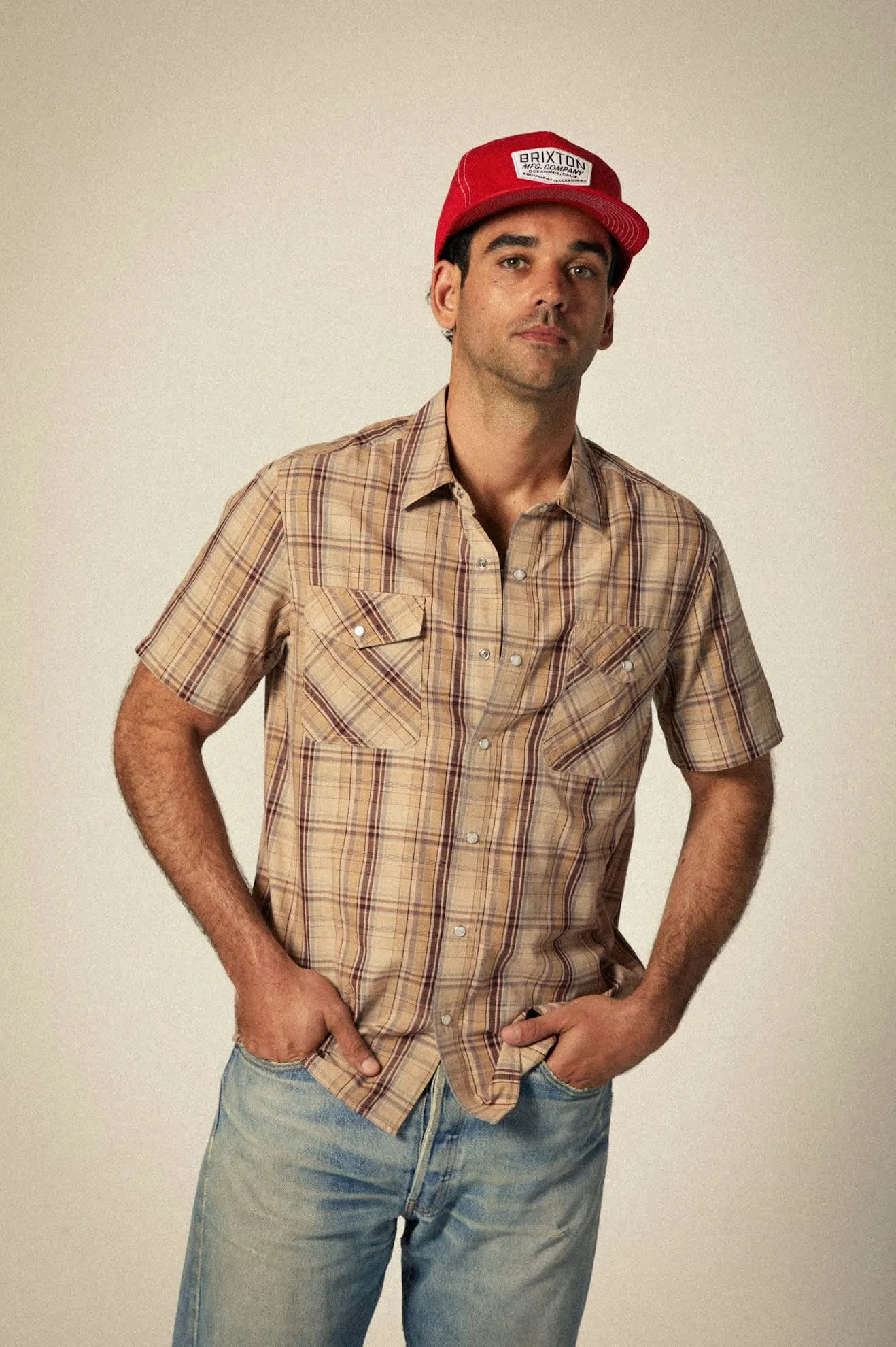 Wayne Western S/S Shirt - Western Plaid sold by Brixton product image thumbnail 2