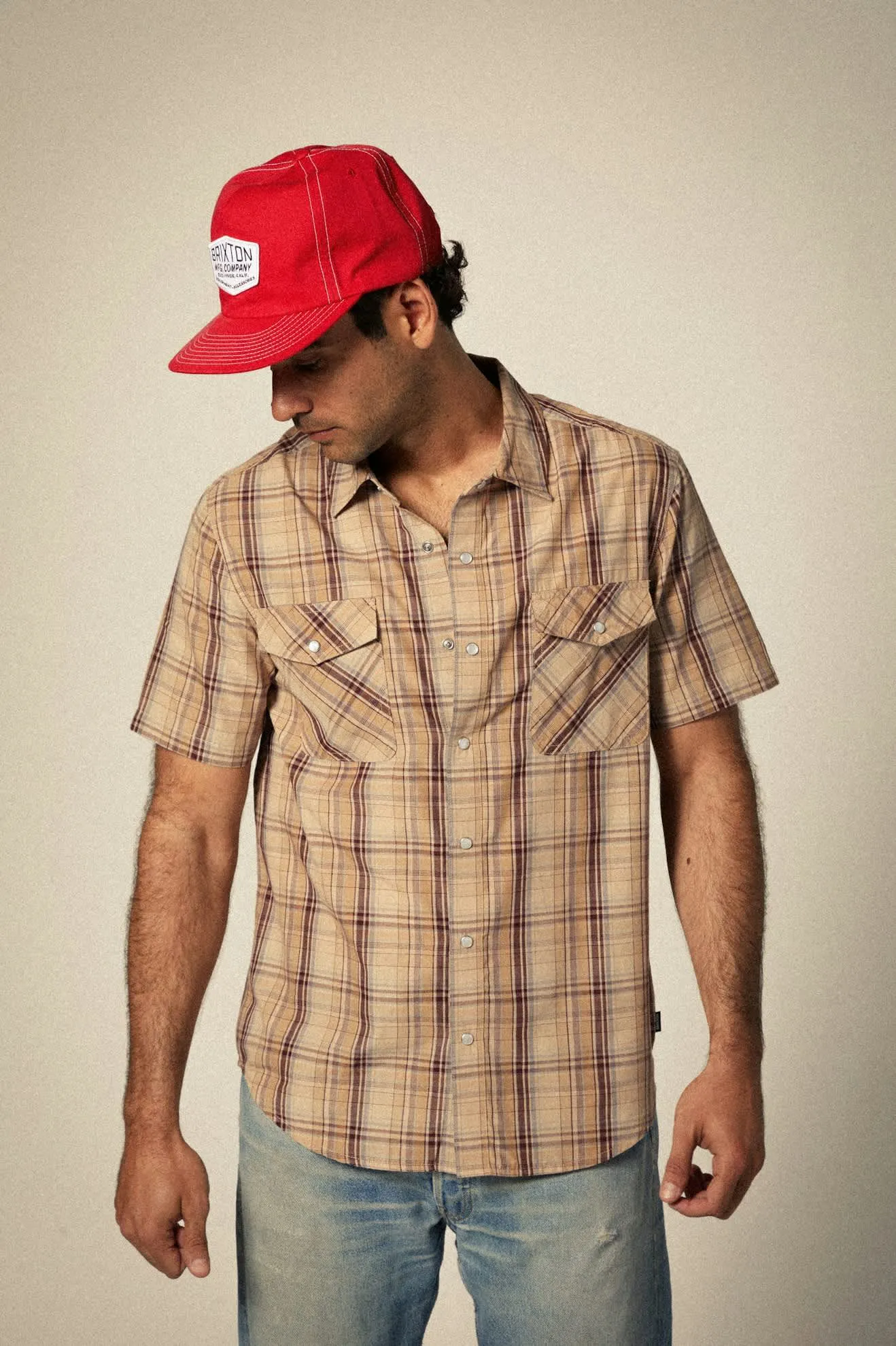 Wayne Western S/S Shirt - Western Plaid sold by Brixton product image thumbnail 4