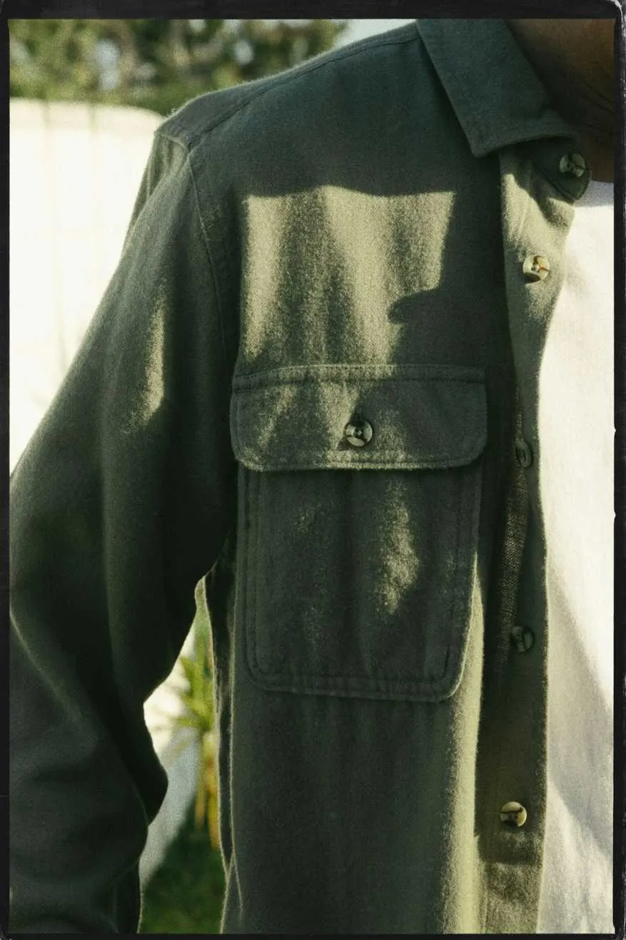 Bowery Lightweight Ultra Soft L/S Flannel - Olive Surplus sold by Brixton product image thumbnail 2