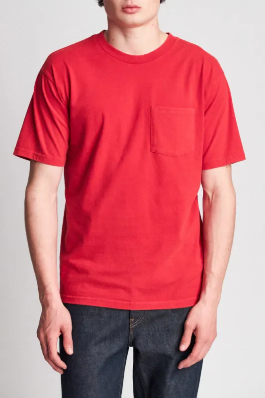 Basic S/S Standard Pocket Tee - Scarlet sold by Brixton