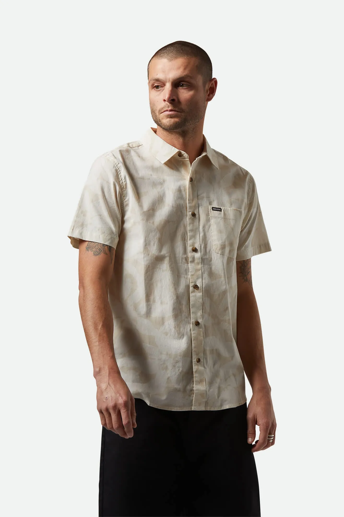 Charter Print S/S Shirt - Beige/Whitecap Floral sold by Brixton product image thumbnail 2
