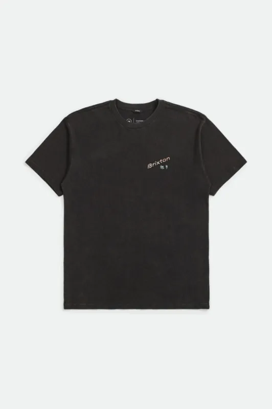 Mamba S/S Standard Tee - Washed Black sold by Brixton