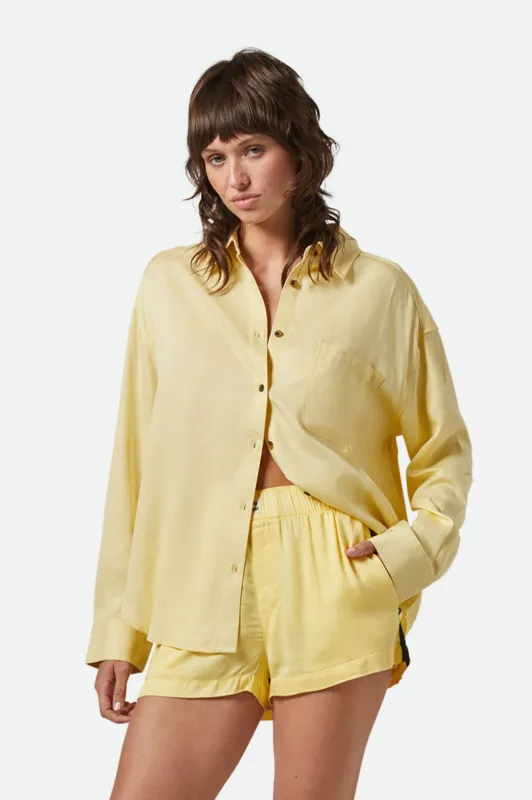 East Side Boxy L/S Button Down - Panna Cotta sold by Brixton