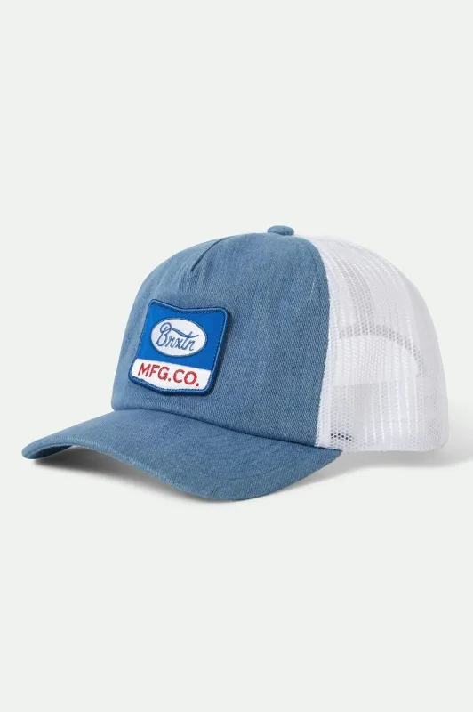 Phillips Netplus Trucker Hat - Denim/White sold by Brixton
